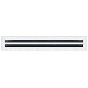 BUILDMART - 72" MUD-IN Linear Slot Diffuser - 2 Slot - Air Vent Cover - Drywall Mud In White Air Vent - Mud Linear Slot Diffuser - Register Grille for Ceiling and Walls - Texas Buildmart