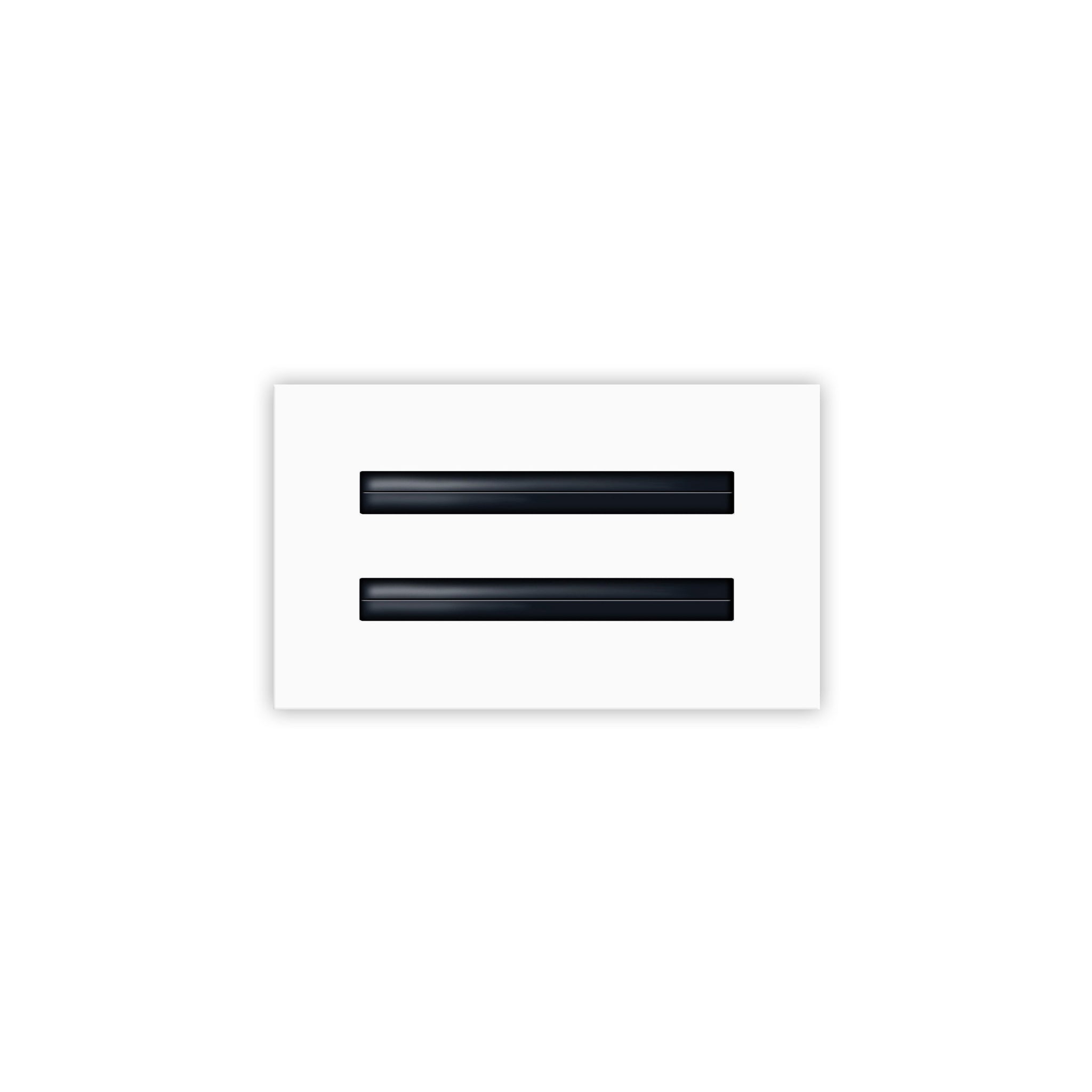 Front of 8x4 Modern Air Vent Cover White - 8x4 Standard Linear Slot Diffuser White - Texas Buildmart