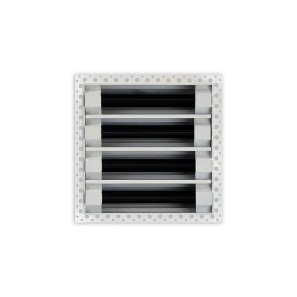 BUILDMART - 8x8 MUD-IN Air Vent Cover - Drywall Mud-in White Air Vent - Mud Linear Slot Diffuser - Register Grille for Ceiling and Walls - Texas Buildmart