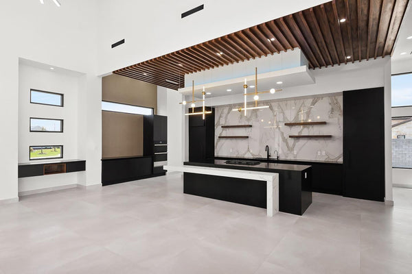 Lifestyle 1 of 48 Inch 2 slot Linear Air Vent Cover Black - 48 Inch 2 slot Linear Diffuser Black - Texas Buildmart