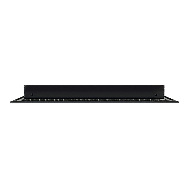 Side of 16x16 Modern Air Vent Cover Black - 16x16 Standard Linear Slot Diffuser Black - Texas Buildmart