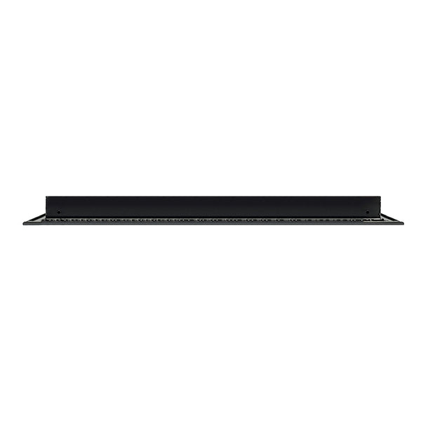 Side of 30x20 Modern Air Vent Cover Black - 30x20 Standard Linear Slot Diffuser Black - Texas Buildmart