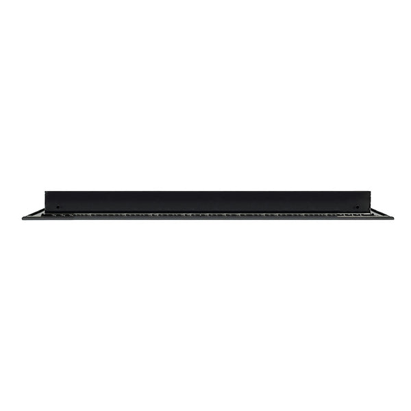 Side of 30x24 Modern Air Vent Cover Black - 30x24 Standard Linear Slot Diffuser Black - Texas Buildmart