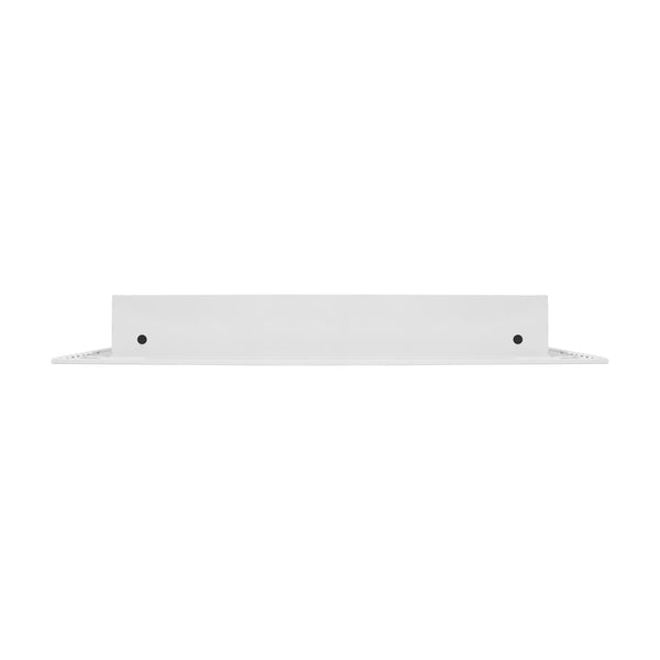 Side of 14x12 Modern Air Vent Cover White - 14x12 Standard Linear Slot Diffuser White - Texas Buildmart