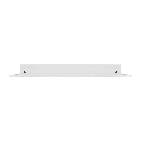 Side of 24x16 Modern Air Vent Cover White - 24x16 Standard Linear Slot Diffuser White - Texas Buildmart