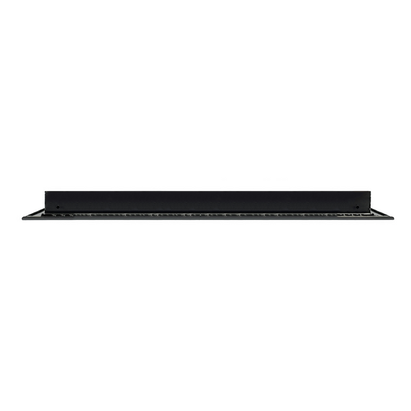 Side of 24x24 Modern Air Vent Cover Black - 24x24 Standard Linear Slot Diffuser Black - Texas Buildmart